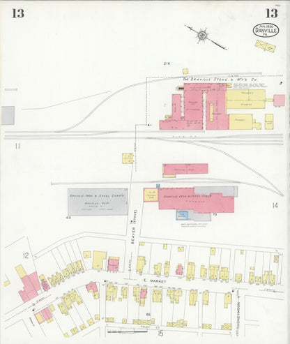 Sanborn Fire Insurance Map from Danville, Montour County, Pennsylvania (1930), Sheet #0013 - Complete Map Set gallery image, historic Sanborn map, vintage wall art, Pennsylvania Pennsylvania