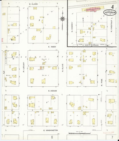 Sanborn Fire Insurance Map from Jefferson, Greene County, Iowa (1915), Sheet #0004 - Historic Sanborn Fire Insurance Map Print