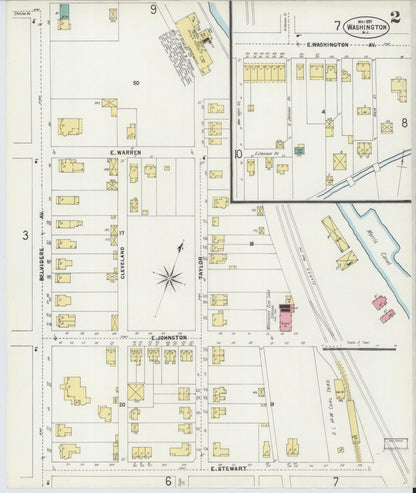 Sanborn Fire Insurance Map from Washington, Warren County, New Jersey (1897), Sheet #0002 - Complete Map Set gallery image, historic Sanborn map, vintage wall art, Washington Washington