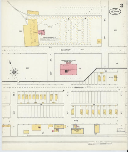 Sanborn Fire Insurance Map from Kenova, Wayne County, West Virginia (1904), Sheet #0003 - Complete Map Set gallery image, historic Sanborn map, vintage wall art, West Virginia West Virginia