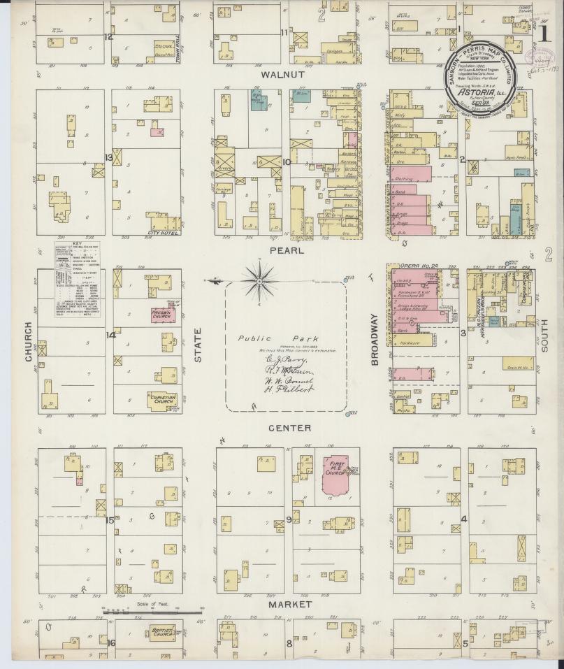 Sanborn Fire Insurance Map from Astoria, Fulton County, Illinois. (1893) – Map View