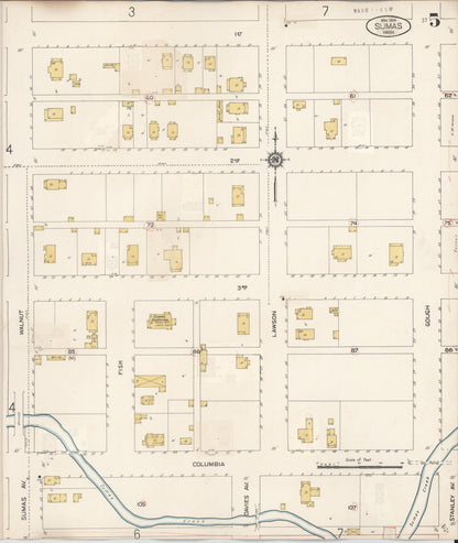 Sanborn Fire Insurance Map from Sumas, Whatcom County, Washington (1932), Sheet #0005 - Complete Map Set gallery image, historic Sanborn map, vintage wall art, Washington Washington