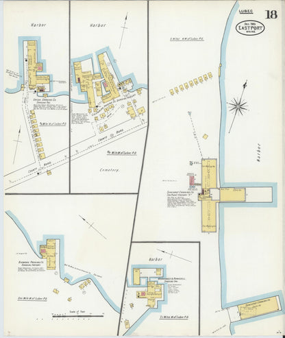 Sanborn Fire Insurance Map from Eastport, Washington County, Maine (1903), Sheet #0018 - Complete Map Set gallery image, historic Sanborn map, vintage wall art, Maine Maine