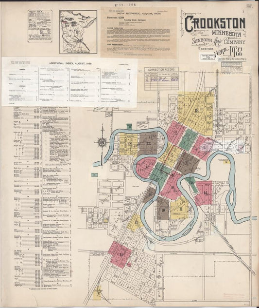 Sanborn Fire Insurance Map from Crookston, Polk County, Minnesota. (1950) – Map View