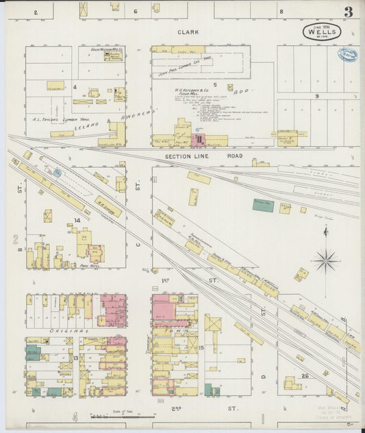 Sanborn Fire Insurance Map from Wells, Faribault County, Minnesota (1894), Sheet #0003 - Historic Sanborn Fire Insurance Map Print, vintage old map wall art, antique decor, genealogy gift, Minnesota Minnesota map