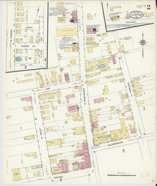 Talbot, Maryland - 1912 - Sanborn Fire Insurance Map, Sheet #0002 - Historic Sanborn Fire Insurance Map Print, Talbot Maryland 1912 0002 vintage old map wall art