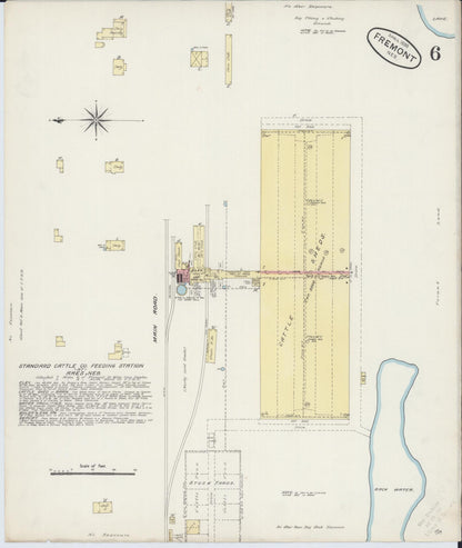 Sanborn Fire Insurance Map from Fremont, Dodge County, Nebraska (1888), Sheet #0006 - Complete Map Set gallery image, historic Sanborn map, vintage wall art, Nebraska Nebraska