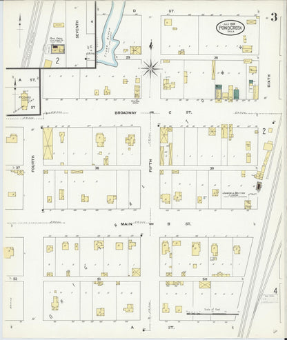 Sanborn Fire Insurance Map from Pond Creek, Grant County, Oklahoma (1909), Sheet #0003 - Complete Map Set gallery image, historic Sanborn map, vintage wall art, Oklahoma Oklahoma