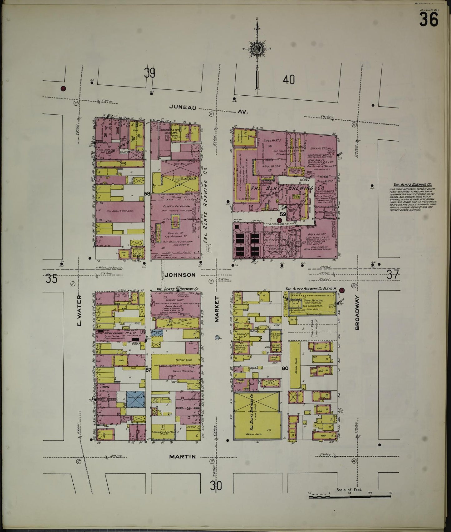 Sanborn Fire Insurance Map from Milwaukee, Milwaukee County, Wisconsin (1910), Sheet #0036 - Complete Map Set gallery image, historic Sanborn map, vintage wall art, Wisconsin Wisconsin