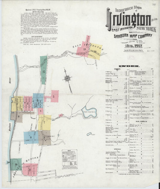 Sanborn Fire Insurance Map from Irvington, Westchester County, New York. (1912) – Historic Sanborn Fire Insurance Map Print
