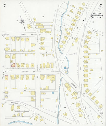 Sanborn Fire Insurance Map from Barnesboro, Cambria County, Pennsylvania (1930), Sheet #0007 - Complete Map Set gallery image, historic Sanborn map, vintage wall art, Pennsylvania Pennsylvania