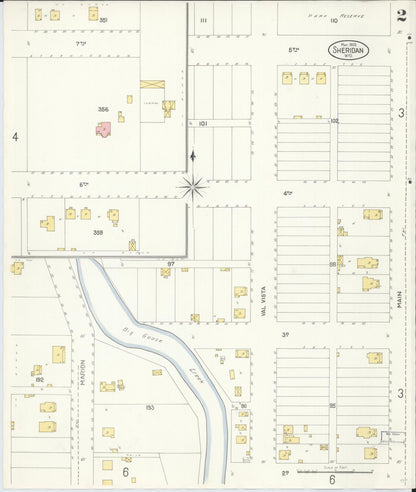 Sanborn Fire Insurance Map from Sheridan, Sheridan County, Wyoming (1903), Sheet #0002 - Complete Map Set gallery image, historic Sanborn map, vintage wall art, Wyoming Wyoming