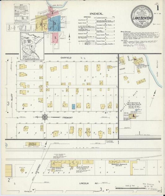 Sanborn Fire Insurance Map from Lake Benton, Lincoln County, Minnesota. (1913) – Map View
