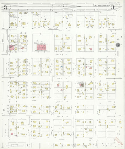 Sanborn Fire Insurance Map from David City, Butler County, Nebraska (1935), Sheet #0003 - Complete Map Set gallery image, historic Sanborn map, vintage wall art, Nebraska Nebraska