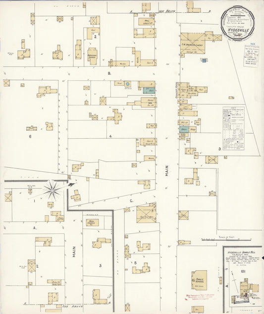 Sanborn Fire Insurance Map from Hydesville, Humboldt County, California. (1900) – Historic Sanborn Fire Insurance Map Print