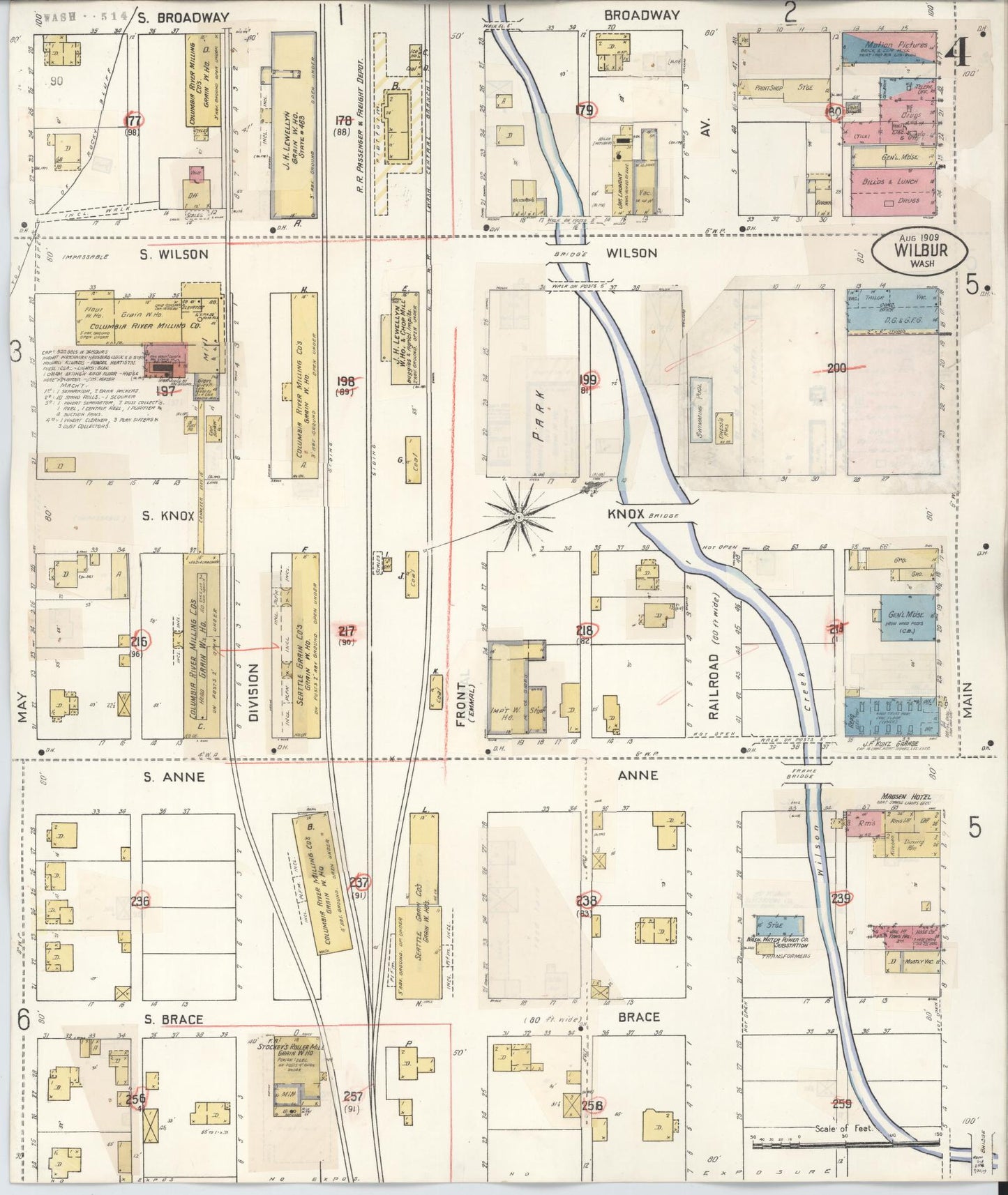 Sanborn Fire Insurance Map from Wilbur, Lincoln County, Washington (1930), Sheet #0004 - Complete Map Set gallery image, historic Sanborn map, vintage wall art, Washington Washington