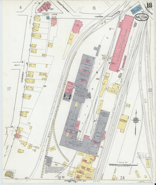 Sanborn Fire Insurance Map from Milton, Northumberland County, Pennsylvania (1918), Sheet #0018 - Historic Sanborn Fire Insurance Map Print, vintage old map wall art, antique decor, genealogy gift, Pennsylvania Pennsylvania map