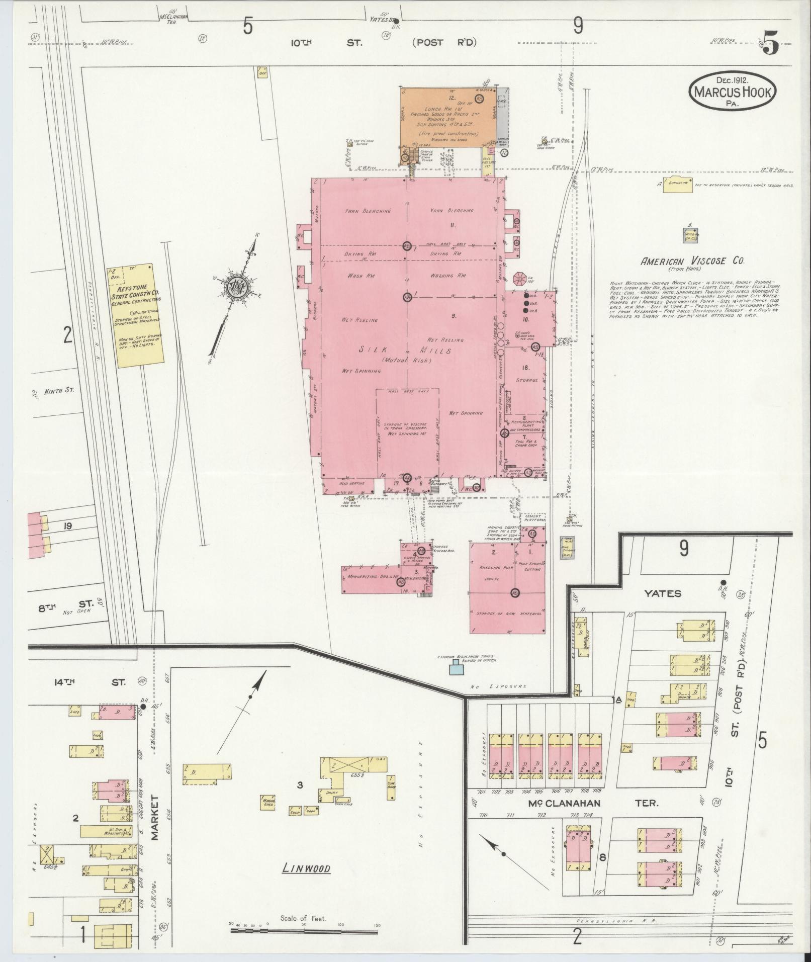 Sanborn Fire Insurance Map from Marcus Hook, Chester County, Pennsylvania (1912), Sheet #0005 - Complete Map Set gallery image, historic Sanborn map, vintage wall art, Pennsylvania Pennsylvania
