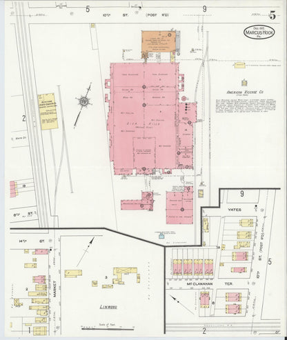 Sanborn Fire Insurance Map from Marcus Hook, Chester County, Pennsylvania (1912), Sheet #0005 - Complete Map Set gallery image, historic Sanborn map, vintage wall art, Pennsylvania Pennsylvania