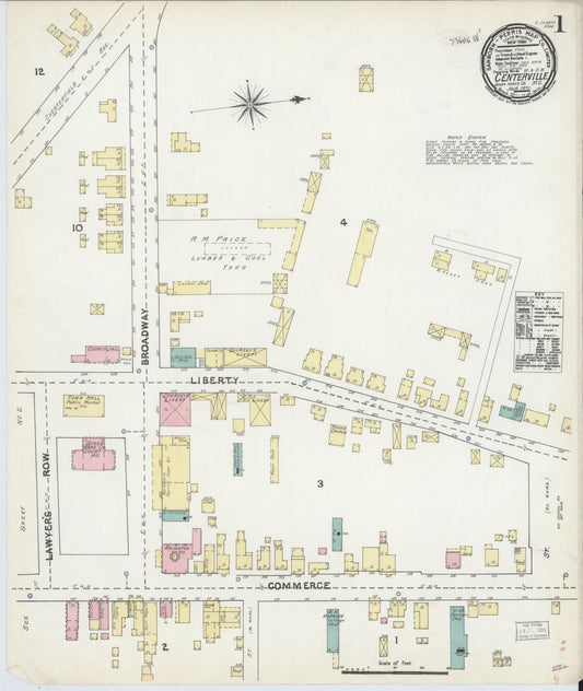 Sanborn Fire Insurance Map from Centreville, Queen Anne's County, Maryland (1891), Sheet #0001 - Complete Map Set gallery image, historic Sanborn map, vintage wall art, Maryland Maryland