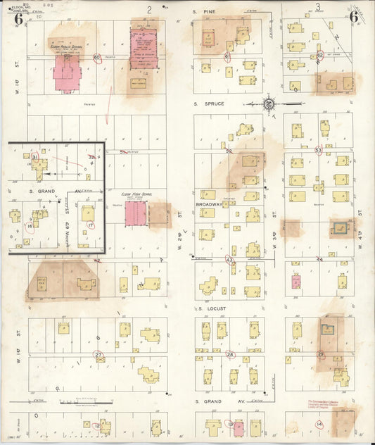 Sanborn Fire Insurance Map from Eldon, Miller County, Missouri (1941), Sheet #0006 - Historic Sanborn Fire Insurance Map Print, vintage old map wall art, antique decor, genealogy gift, Missouri Missouri map