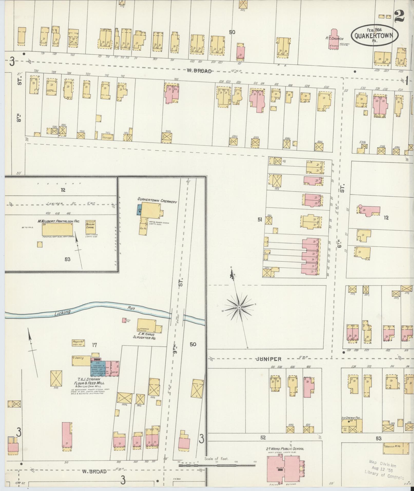 Sanborn Fire Insurance Map from Quakertown, Bucks County, Pennsylvania (1904), Sheet #0002 - Complete Map Set gallery image, historic Sanborn map, vintage wall art, Pennsylvania Pennsylvania