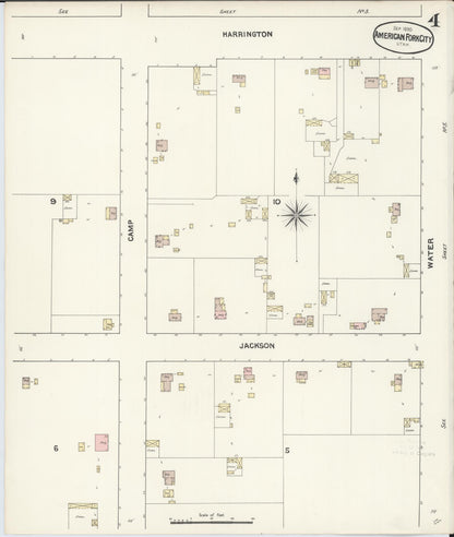 Sanborn Fire Insurance Map from American Fork, Utah County, Utah (1890), Sheet #0004 - Complete Map Set gallery image, historic Sanborn map, vintage wall art, American Fork Utah