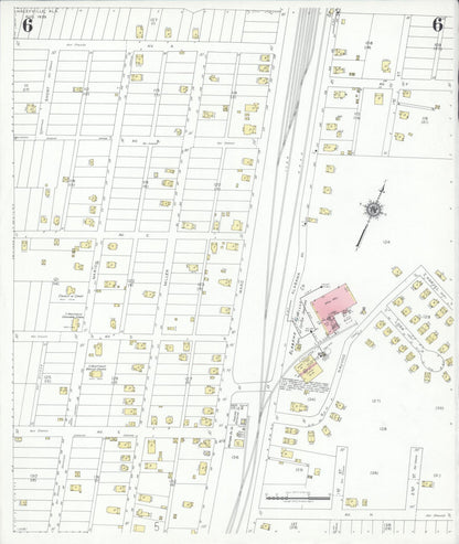 Sanborn Fire Insurance Map from Haleyville, Winston County, Alabama (1939), Sheet #0006 - Complete Map Set gallery image, historic Sanborn map, vintage wall art, Alabama Alabama