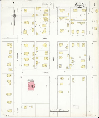 Sanborn Fire Insurance Map from Reinbeck, Grundy County, Iowa (1911), Sheet #0004 - Historic Sanborn Fire Insurance Map Print