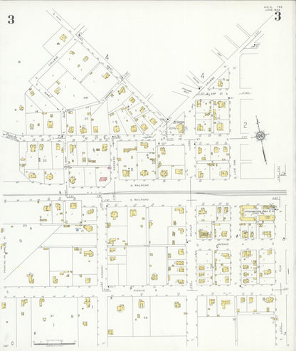 Sanborn Fire Insurance Map from Hico, Hamilton County, Texas (1934), Sheet #0003 - Historic Sanborn Fire Insurance Map Print, vintage old map wall art, antique decor, genealogy gift, Texas Texas map