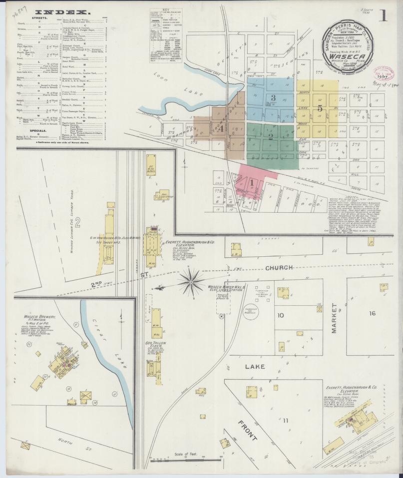 Sanborn Fire Insurance Map from Waseca, Waseca County, Minnesota. (1894) – Map View