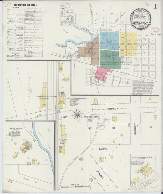 Sanborn Fire Insurance Map from Waseca, Waseca County, Minnesota. (1894) – Map View