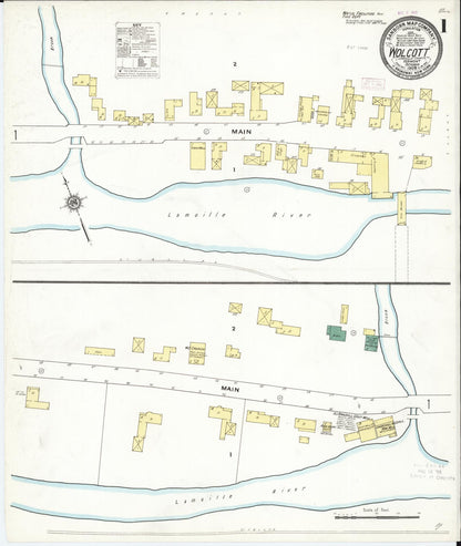 Sanborn Fire Insurance Map from Wolcott, Lamoille County, Vermont (1909), Sheet #0001 - Complete Map Set gallery image, historic Sanborn map, vintage wall art, Vermont Vermont