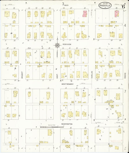 Sanborn Fire Insurance Map from Knoxville, Marion County, Iowa (1913), Sheet #0006 - Historic Sanborn Fire Insurance Map Print