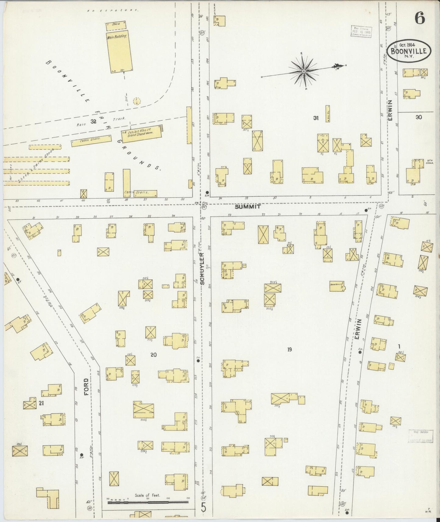Sanborn Fire Insurance Map from Boonville, Oneida County, New York (1904), Sheet #0006 - Complete Map Set gallery image, historic Sanborn map, vintage wall art, New York New York