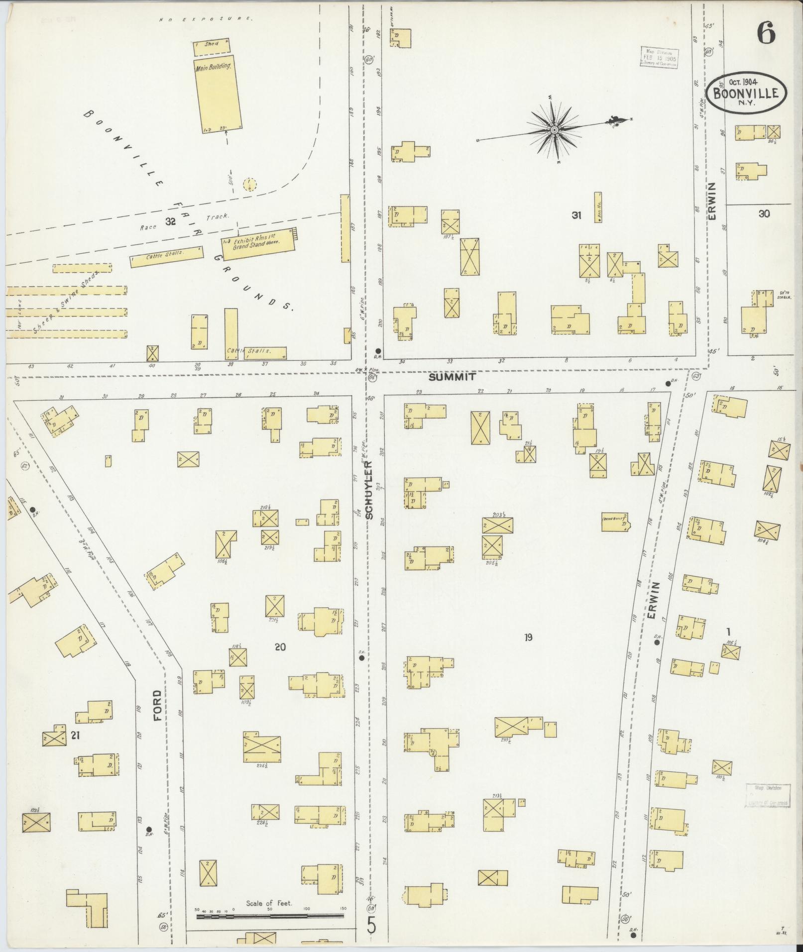 Sanborn Fire Insurance Map from Boonville, Oneida County, New York (1904), Sheet #0006 - Complete Map Set gallery image, historic Sanborn map, vintage wall art, New York New York