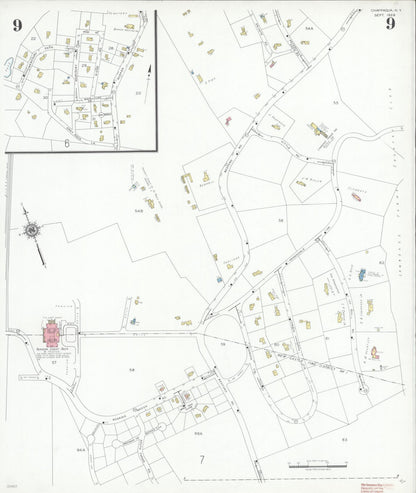 Sanborn Fire Insurance Map from Chappaqua, Westchester County, New York (1939), Sheet #0009 - Historic Sanborn Fire Insurance Map Print, vintage old map wall art, antique decor, genealogy gift, New York New York map