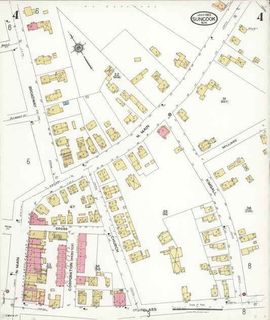Sanborn Fire Insurance Map from Suncook, Merrimack County, New Hampshire (1923), Sheet #0004