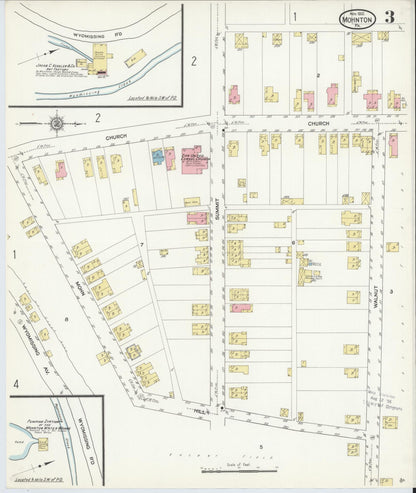 Sanborn Fire Insurance Map from Mohnton, Berks County, Pennsylvania (1912), Sheet #0003 - Historic Sanborn Fire Insurance Map Print, vintage old map wall art, antique decor, genealogy gift, Pennsylvania Pennsylvania map