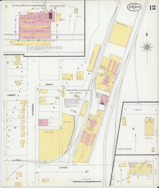 Sanborn Fire Insurance Map from Streator, La Salle County, Illinois (1901), Sheet #0012 - Historic Sanborn Fire Insurance Map Print, vintage old map wall art, antique decor, genealogy gift, Illinois Illinois map