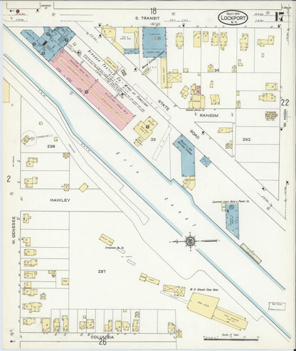 Sanborn Fire Insurance Map from Lockport, Niagara County, New York (1914), Sheet #0017 - Complete Map Set gallery image, historic Sanborn map, vintage wall art, New York New York