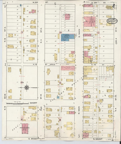 Sanborn Fire Insurance Map from Gas City, Grant County, Indiana (1932), Sheet #0004 - Complete Map Set gallery image, historic Sanborn map, vintage wall art, Indiana Indiana