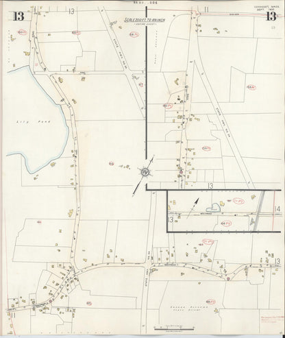 Sanborn Fire Insurance Map from Cohasset, Norfolk County, Massachusetts (1940), Sheet #0013 - Complete Map Set gallery image, historic Sanborn map, vintage wall art, Massachusetts Massachusetts