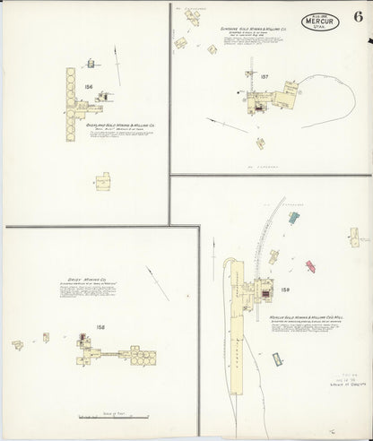 Sanborn Fire Insurance Map from Mercur, Toele County, Utah (1898), Sheet #0006 - Complete Map Set gallery image, historic Sanborn map, vintage wall art, Utah Utah