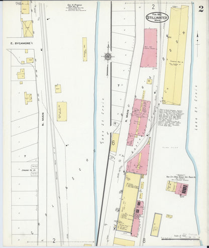 Sanborn Fire Insurance Map from Stillwater, Washington County, Minnesota (1910), Sheet #0002 - Historic Sanborn Fire Insurance Map Print, vintage old map wall art, antique decor, genealogy gift, Minnesota Minnesota map
