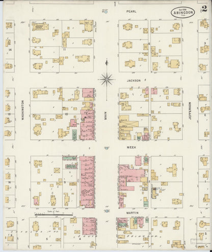 Sanborn Fire Insurance Map from Abingdon, Knox County, Illinois (1898), Sheet #0002 - Historic Sanborn Fire Insurance Map Print, vintage old map wall art, antique decor, genealogy gift, Illinois Illinois map