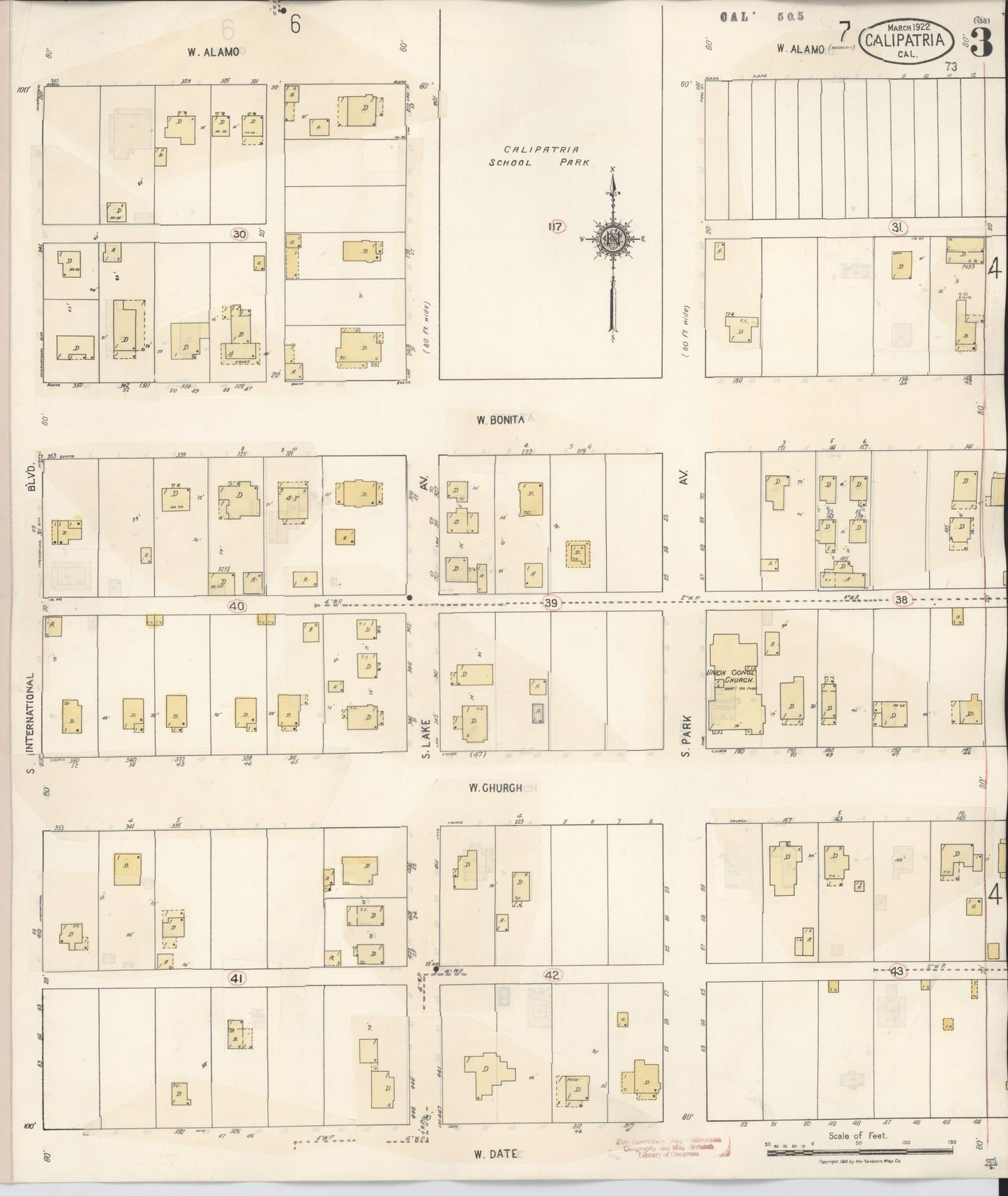 Sanborn Fire Insurance Map from Calipatria, Imperial County, California (1941), Sheet #0003 - Complete Map Set gallery image, historic Sanborn map, vintage wall art, California California