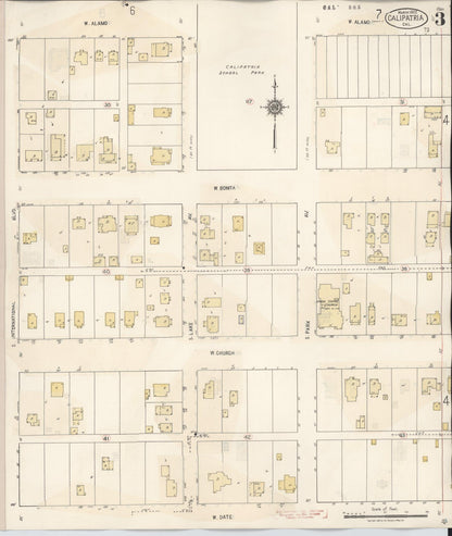 Sanborn Fire Insurance Map from Calipatria, Imperial County, California (1941), Sheet #0003 - Complete Map Set gallery image, historic Sanborn map, vintage wall art, California California