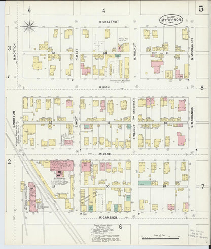 Sanborn Fire Insurance Map from Mount Vernon, Knox County, Ohio (1897), Sheet #0005 - Complete Map Set gallery image, historic Sanborn map, vintage wall art, Ohio Ohio