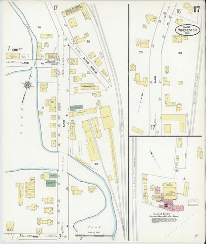 Sanborn Fire Insurance Map from Winchester, Middlesex County, Massachusetts (1910), Sheet #0017 - Complete Map Set gallery image, historic Sanborn map, vintage wall art, Massachusetts Massachusetts
